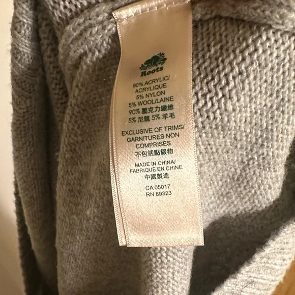 Roots Gray Long Sleeve Sweater Dress - Size S - Picture 3 of 5